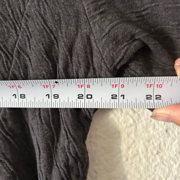 J Jill Pure Jill Cotton Ribbed Dark Gray Hooded Pullover M Cozy Coastal Grandma - Picture 8 of 14